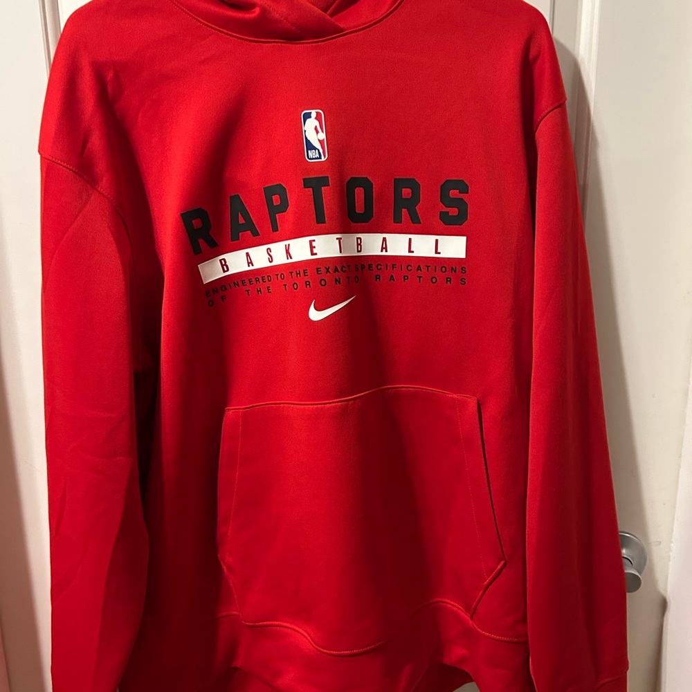 Nike Red Raptors Basketball Hoodie - Large NWT